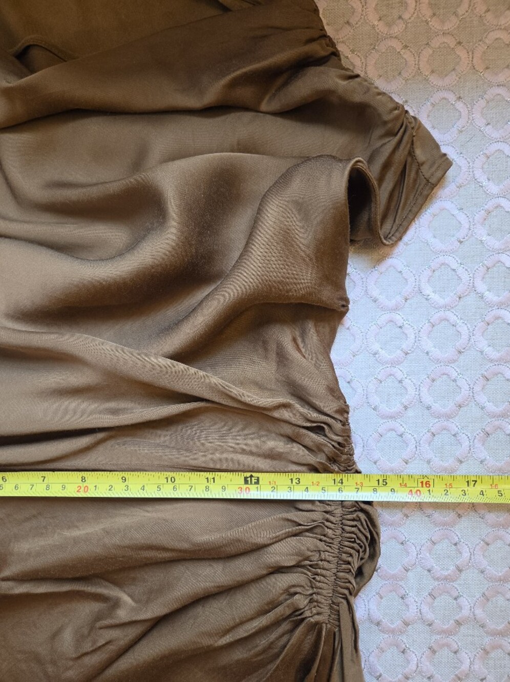 A.L.C. Women's Satin Penny Dress in Aged Bronze, Size 6, $595 - Picture 12 of 15
